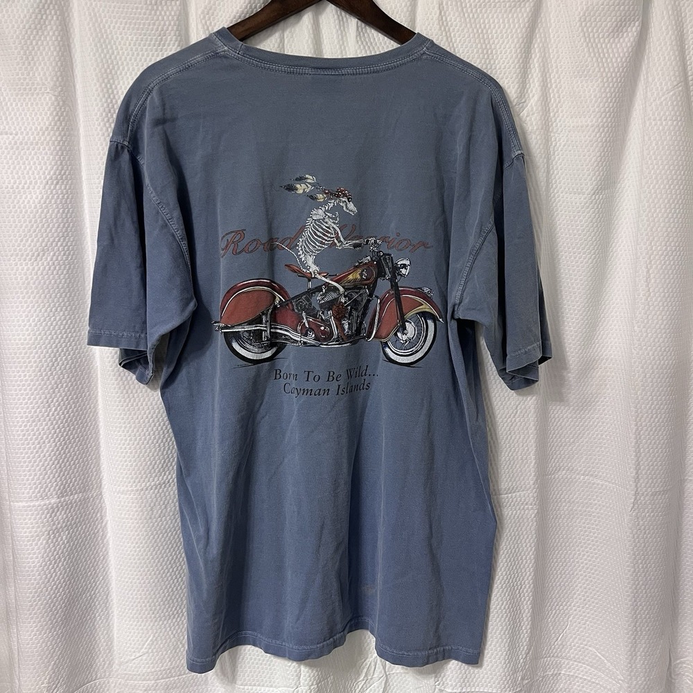 Retro Sea Dog Cayman Islands "Born To Be Wild" Tee Beach Travel Comfort Colors L